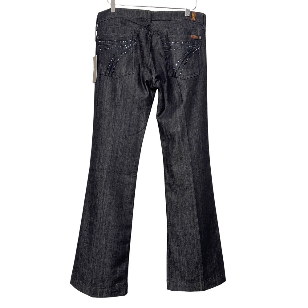 7 For All Mankind Dojo Wide Leg Trouser Denim Blue Jeans Size 31 Y2K NWT